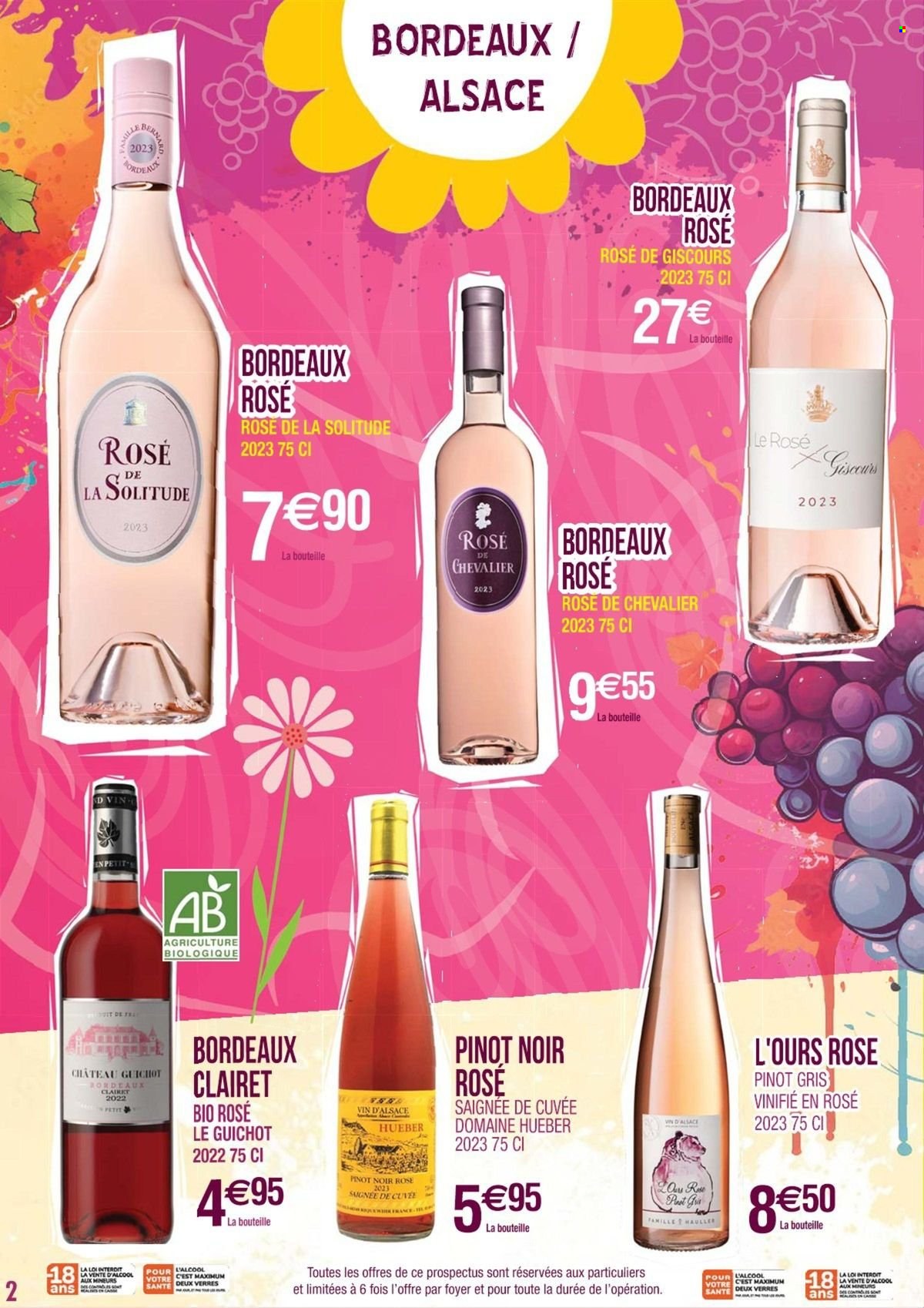 thumbnail - Catalogue Cora - 03/06/2024 - 04/08/2024 - Produits soldés - alcool, Bordeaux, vin d’Alsace, Pinot Gris, vin. Page 4.