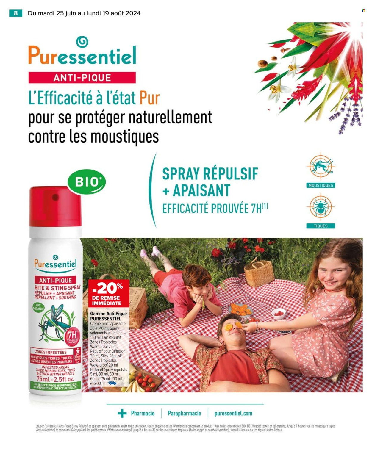 thumbnail - Catalogue Carrefour Hypermarchés - 25/06/2024 - 19/08/2024 - Produits soldés - Puressentiel. Page 8.