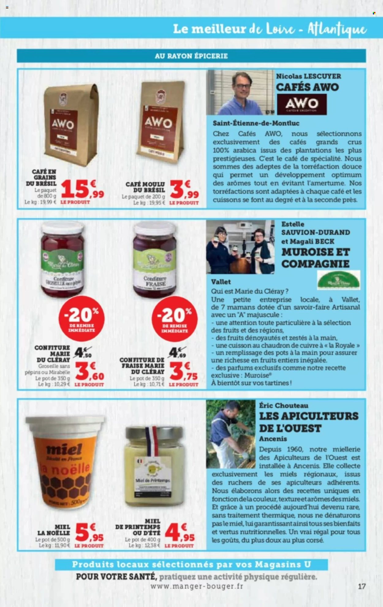 thumbnail - Catalogue Magasins U - 25/06/2024 - 07/07/2024 - Produits soldés - groseille, confiture, café, café moulu, Régal, café en grains. Page 17.
