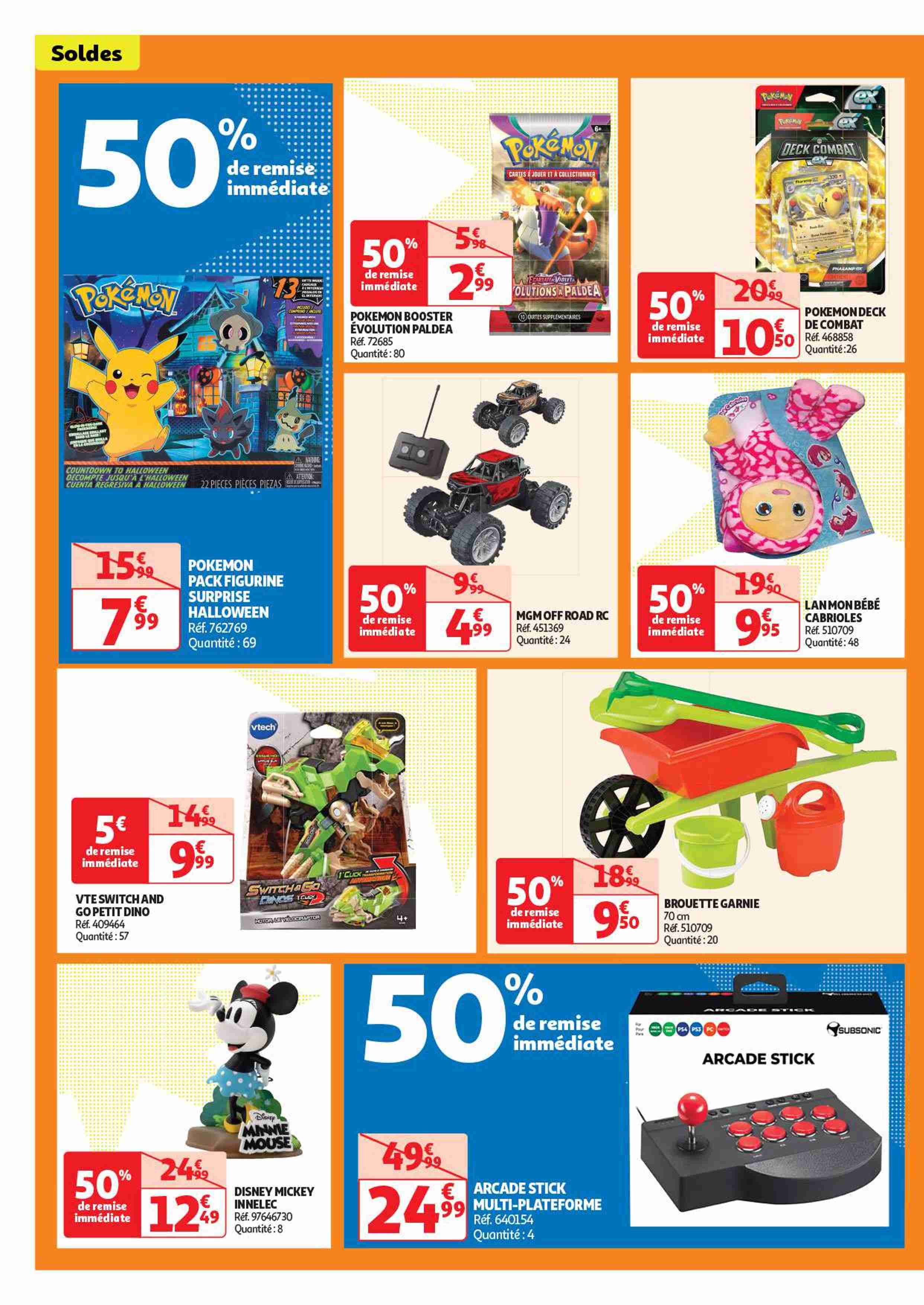 thumbnail - Catalogue Auchan - 26/06/2024 - 23/07/2024 - Produits soldés - Disney, Pokémon, figurine, brouette. Page 3.