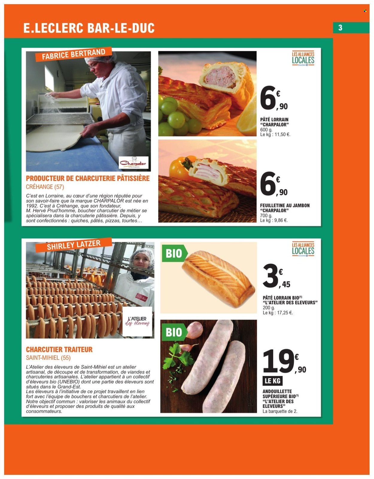 thumbnail - Catalogue E.Leclerc - 02/07/2024 - 13/07/2024 - Produits soldés - quiche, poisson, pizza, pâtes, charcuterie, andouillette. Page 3.