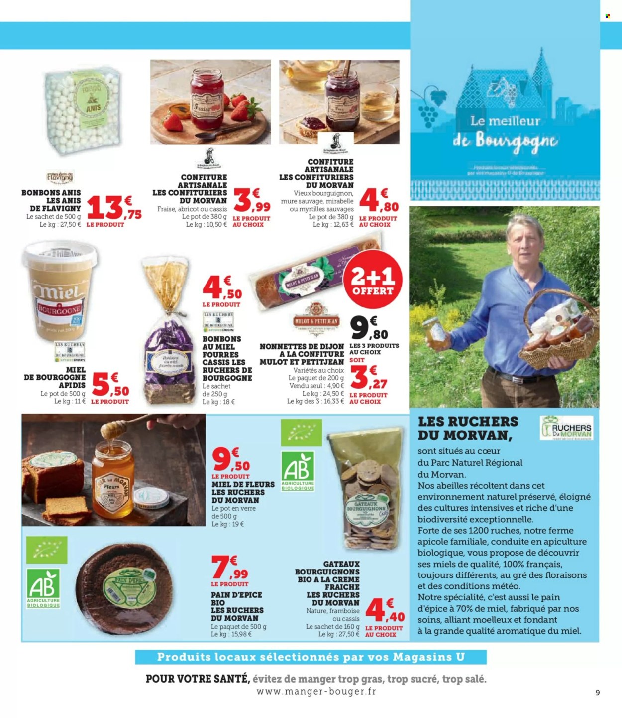 thumbnail - Catalogue Magasins U - 02/07/2024 - 14/07/2024 - Produits soldés - gâteau, nonnettes, Fondant, bourgogne, verre. Page 9.