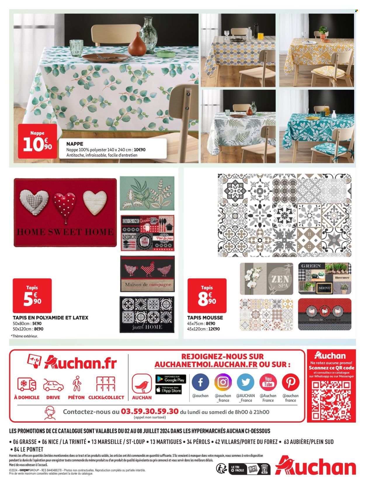 thumbnail - Catalogue Auchan - 02/07/2024 - 08/07/2024 - Produits soldés - nappe, tapis. Page 8.