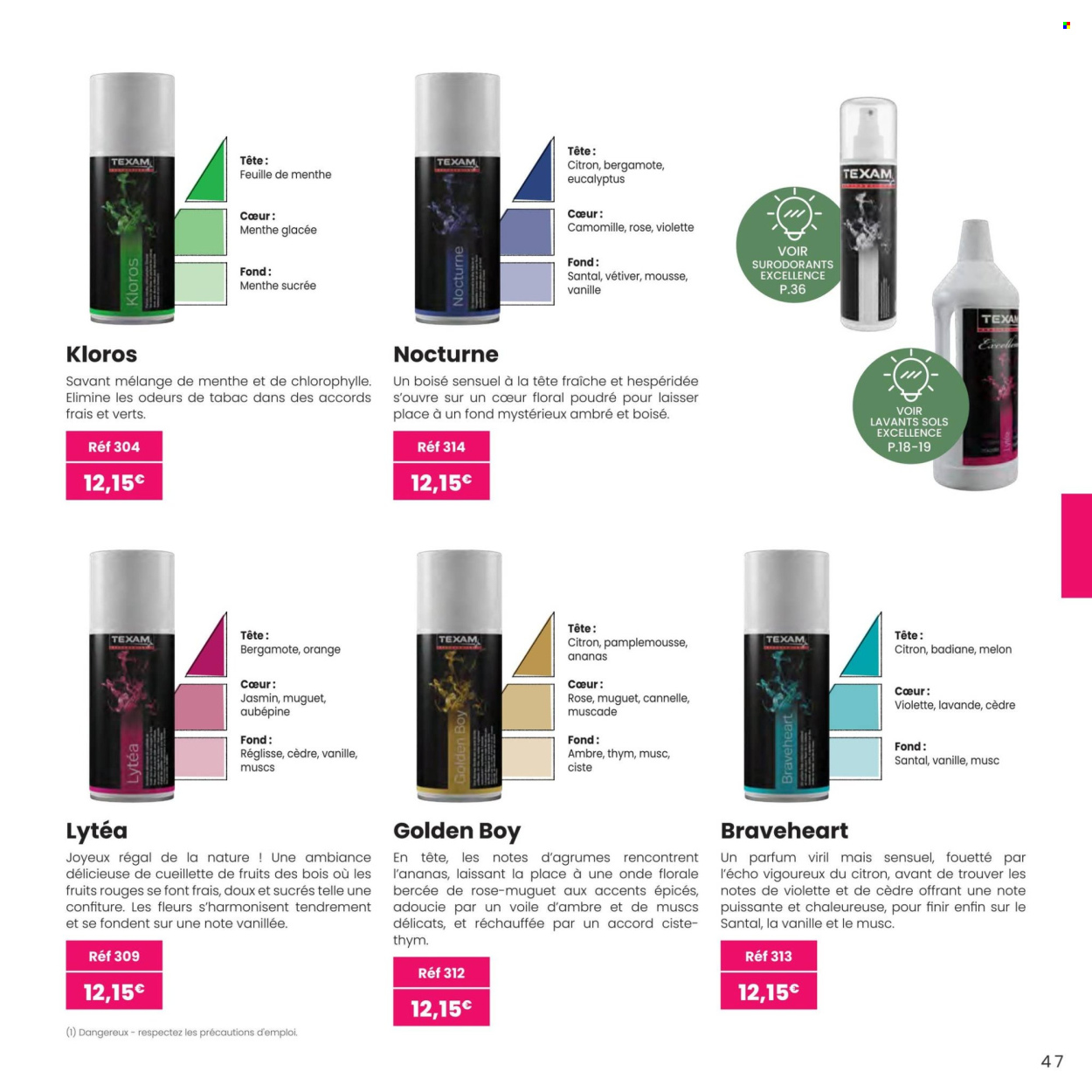 Catalogue TEXAM. Page 1