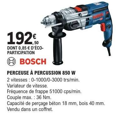 BOSCH PERCEUSE À PERCUSSION 850 W