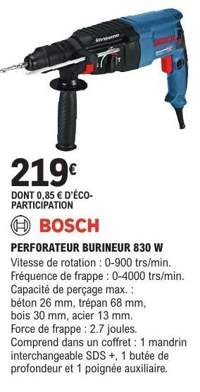 BOSCH PERFORATEUR BURINEUR 830 W