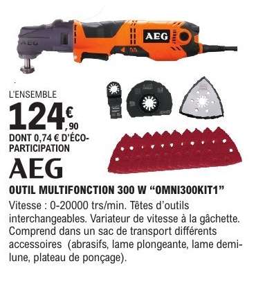AEG OUTIL MULTIFONCTION 300 W 'OMNI300KIT1'