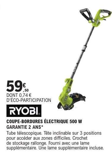 RYOBI Coupe-Bordures Électrique 500 W