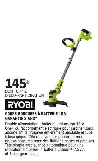 RYOBI Coupe-bordures à batterie 18 V