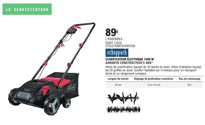 SCARIFICATEUR ÉLECTRIQUE 1500 W
