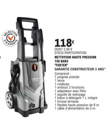 Nettoyeur Haute Pression 150 Bars 'Foxter'