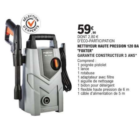 Nettoyeur Haute Pression 120 Bar "Foxter"