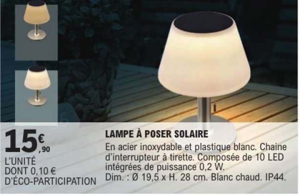 LAMPE À POSER SOLAIRE