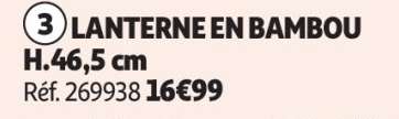 Lanterne En Bambou H.46,5 Cm - Réf. 269938