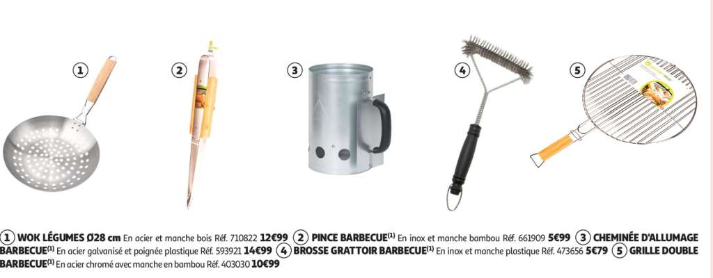 Grille Double Barbecue - En acier chromé avec manche en bambou
Réf. 403030