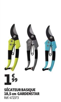 Sécateur Basique 18,5 Cm  Gardenstar - Réf. 472373