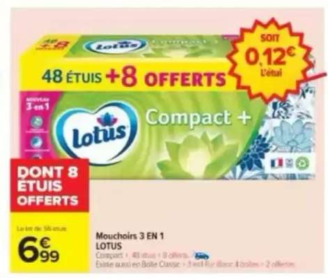 Mouchoirs 3 EN 1 LOTUS