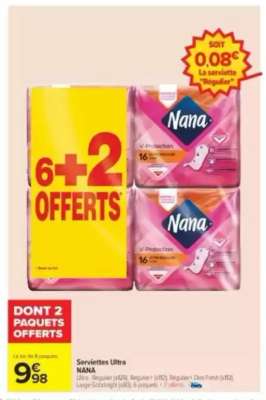 Serviettes Ultra NANA