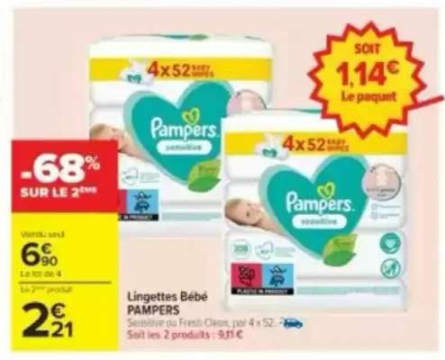 LINGETTES BÉBÉ “PAMPERS”