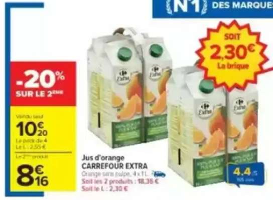 Jus d'orange CARREFOUR EXTRA