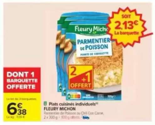 Plats cuisinés individuels FLEURY MICHON