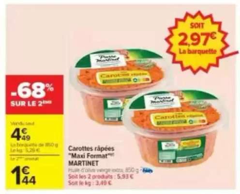 Carottes râpées 'Maxi Format' MARTINET