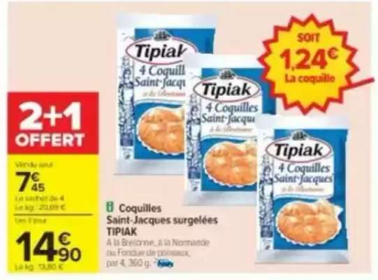 COQUILLES SAINT-JACQUES SURGELEES TIPIAK