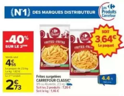 Frites surgelées CARREFOUR CLASSIC'