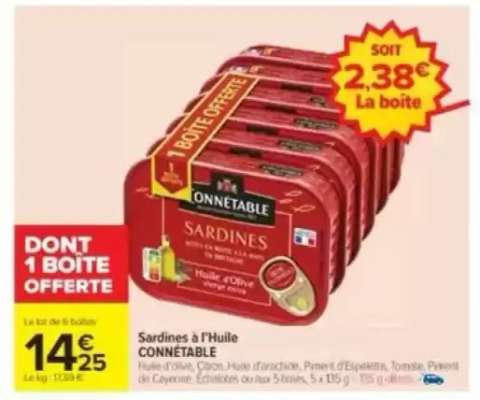 Sardines à l'Huile CONNETABLE