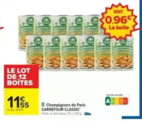 Champignons de Paris CARREFOUR CLASSIC'