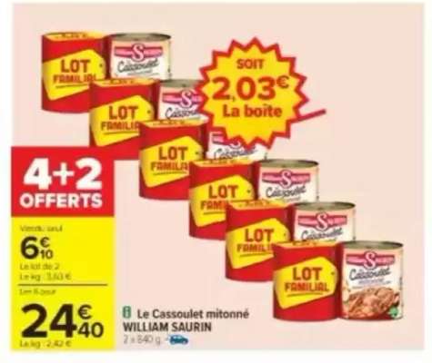 Le Cassoulet Mitonné William Saurin