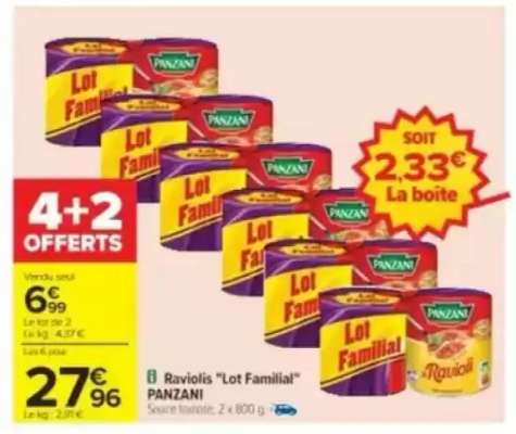 Raviolis 'Lot Familial' PANZANI