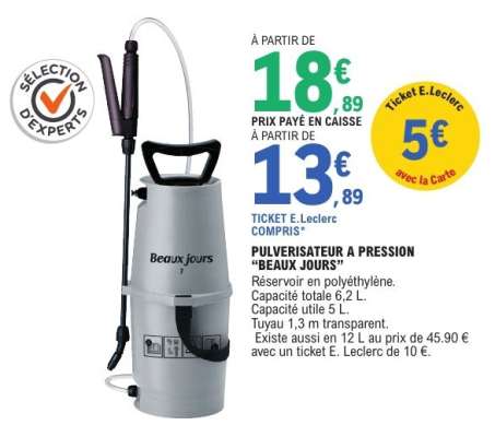 Pulvérisateur à pression 'Beaux Jours'