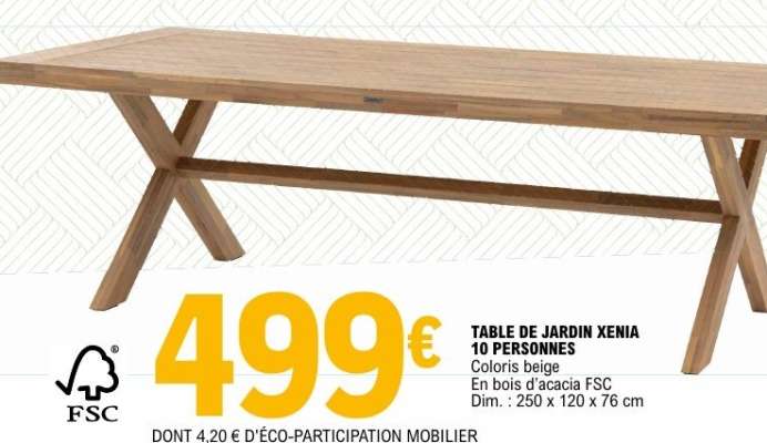 TABLE DE JARDIN XENIA