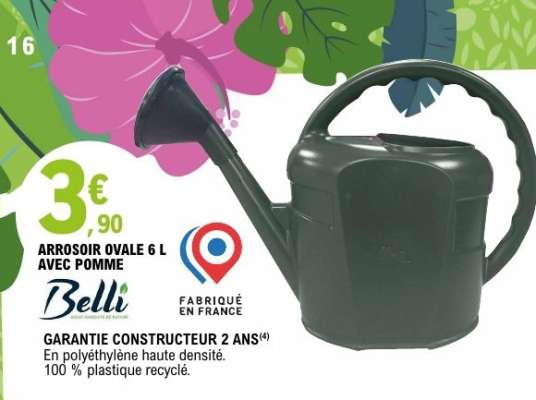 Arrosoir Ovale 6 L Avec Pomme