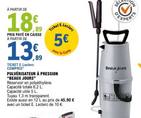 Pulvérisateur à pression 'Beaux Jours'