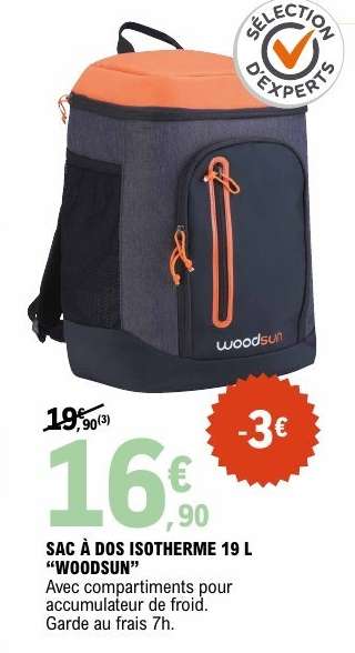 SAC À DOS ISOTHERME 19 L "WOODSUN"