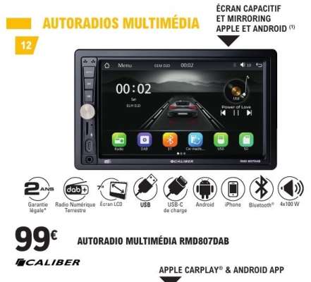 AUTORADIO MULTIMÉDIA RMD807DAB