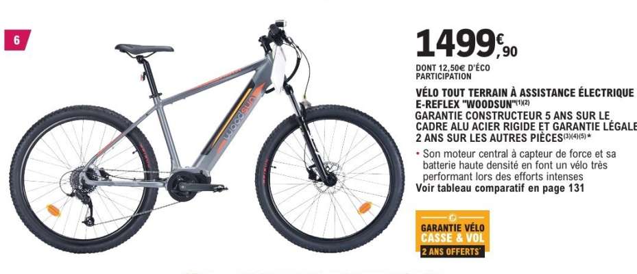 VÉLO TOUT TERRAIN À ASSISTANCE ÉLECTRIQUE E-REFLEX "VOODOOSUN"