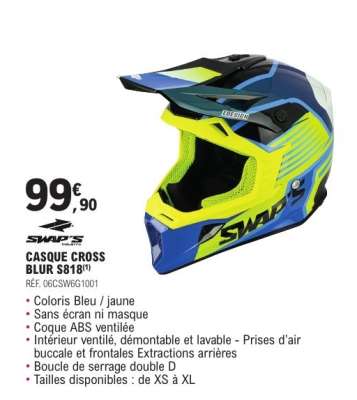 CASQUE CROSS BLUR S818