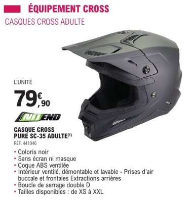 CASQUE CROSS PURE SC-35 ADULTE