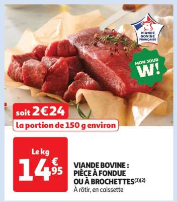 Viande Bovine : Pièce À Fondue Ou À Brochettes