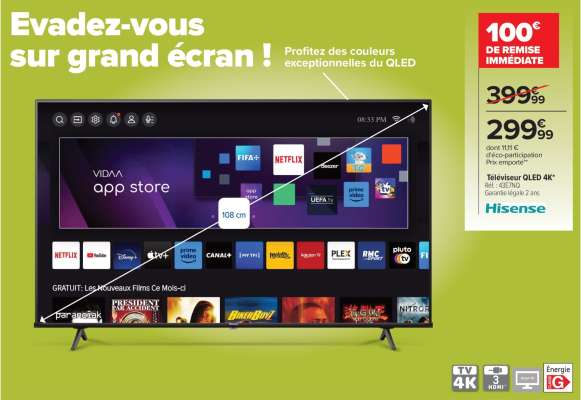 Téléviseur QLED 4K Hisense