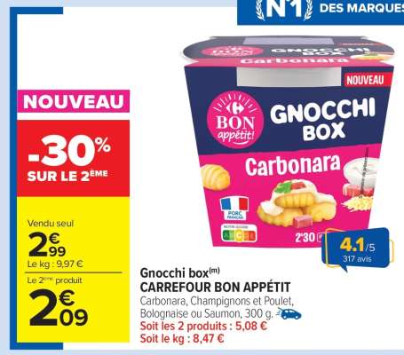 Gnocchi box(m) CARREFOUR BON APPÉTIT