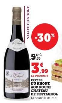 COTES DU RHONE AOP ROUGE CHATEAU DE L'ESTAGNOL