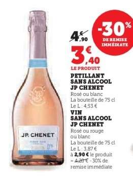 Pétillant sans alcool JP Chenet