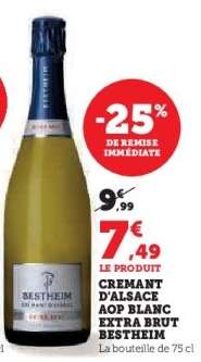 CREMANT D'ALSACE AOP BLANC EXTRA BRUT BESTHEIM