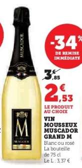 Vin Mousseux Muscador Grand M
