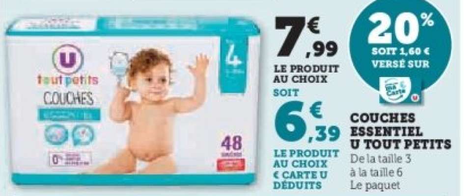 Couches Essentiel U Tout Petits