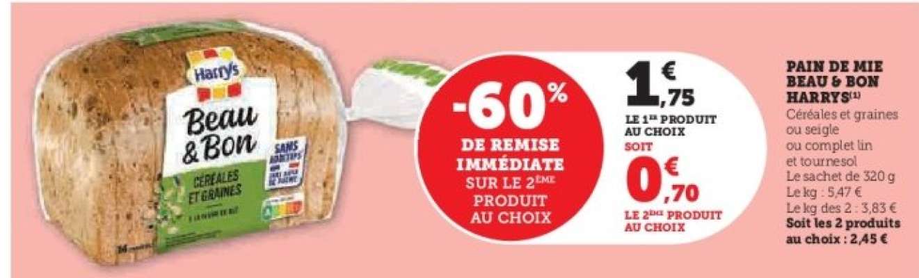 PAIN DE MIE BEAU & BON HARRY'S